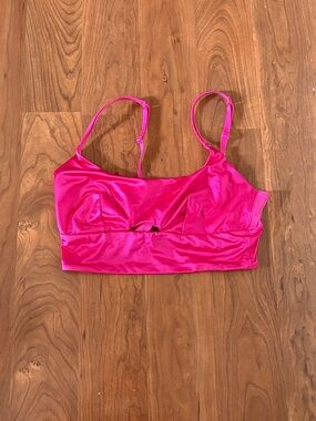 NEW Auden Hot Pink Satin Bralette